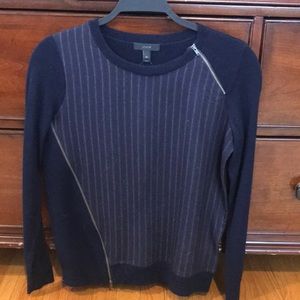 Jcrew striped sweater with zippers